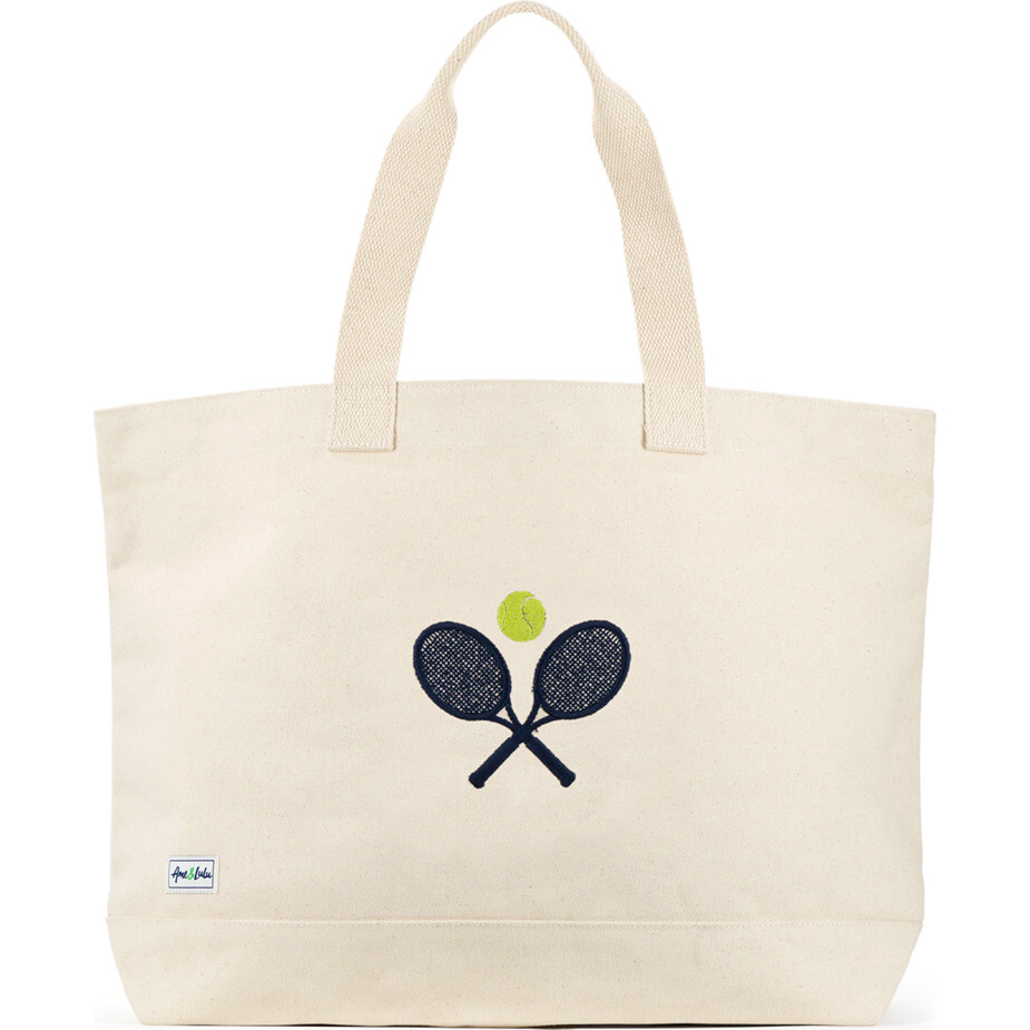 Country Club Tote, Crossed Racquets - Bags - 1