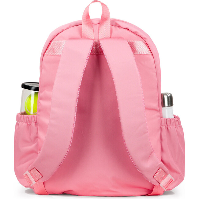 Big Love Tennis Backpack, Coral Tennis Grid - Backpacks - 3