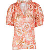 Women's Elizabeth Top, Guava Multi - Blouses - 1 - thumbnail