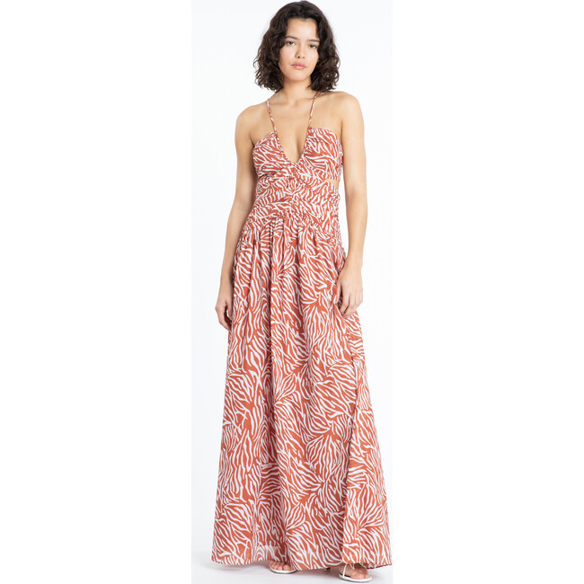 Women's Nolan Dress, Ginger/Optic White - Dresses - 2