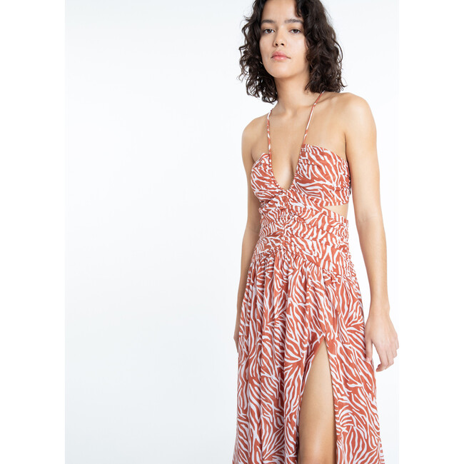 Women's Nolan Dress, Ginger/Optic White - Dresses - 3