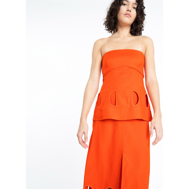 Women's Ebba Top, Blood Orange - Shirts - 4