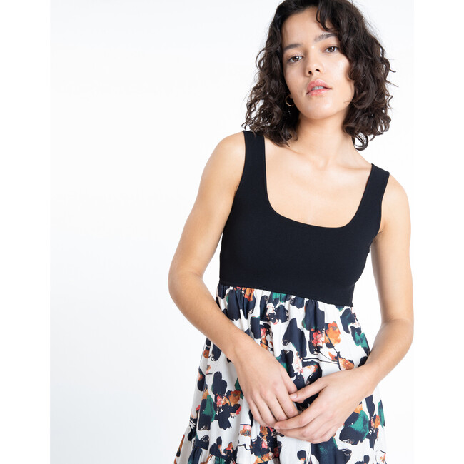 Women's Zaye Dress, Black/Chalk Multi - Dresses - 5
