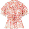 Women's Crystal Top, Ginger/Optic White - Blouses - 1 - thumbnail