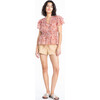 Women's Crystal Top, Ginger/Optic White - Blouses - 2