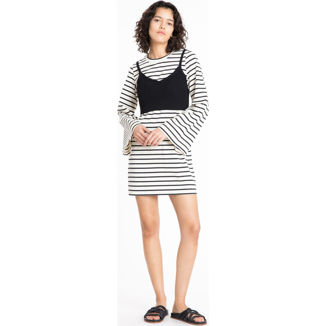 Women's Davie Dress, Cream/Black - Dresses - 2