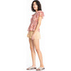 Women's Crystal Top, Ginger/Optic White - Blouses - 3
