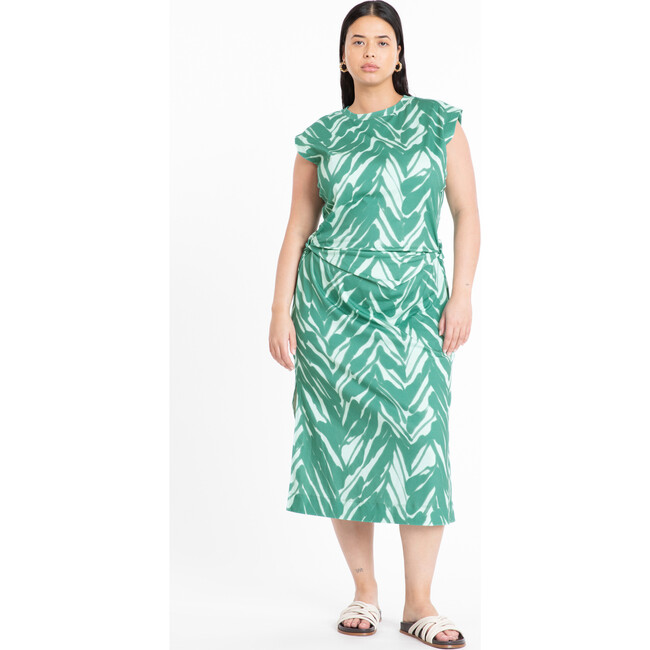 Women's Aurora Dress, Pistachio/River - Dresses - 2