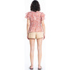Women's Crystal Top, Ginger/Optic White - Blouses - 4