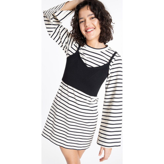 Women's Davie Dress, Cream/Black - Dresses - 5