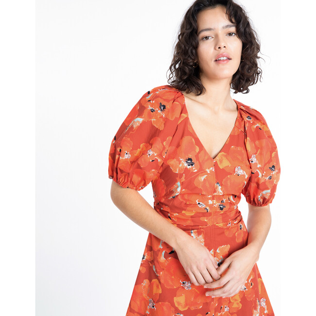 Women's Lacey Dress, Ginger Multi - Dresses - 5