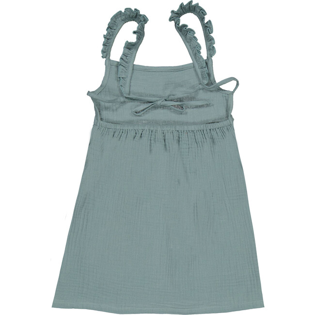 Lara Ruffle Strap Dress, Smoke Blue - Dresses - 3
