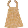 Lara Ruffle Strap Dress, Caramel Gingham - Dresses - 3