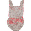 Lili Ruffle Sleeve Cross Back Romper, Dalia Violine - Onesies - 3