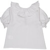 Anael Over-Size Ruffled Collar Blouse, Storm Stripes - Blouses - 2