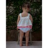 Catherine Baby Tie Shoulder Peplum Top, Neige Plumetis - Blouses - 2