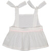 Catherine Baby Tie Shoulder Peplum Top, Neige Plumetis - Blouses - 3