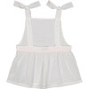 Catherine Tie Shoulder Peplum Top, Neige Plumetis - Blouses - 3