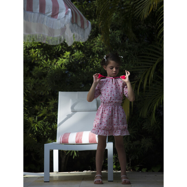 Juju Ruffle Waist And Trim Skirt, Dalia Cerise - Skirts - 6