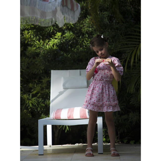 Juju Ruffle Waist And Trim Skirt, Dalia Cerise - Skirts - 7