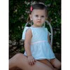 Catherine Baby Tie Shoulder Peplum Top, Neige Plumetis - Blouses - 5