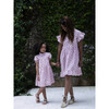 Zoe Ruffle Collar All-Over Floral Print Dress, Dalia Cerise - Dresses - 3 - thumbnail