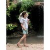 Anael Over-Size Ruffled Collar Blouse, Storm Stripes - Blouses - 6