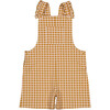 Nathalie Ruffle Strap Playsuit, Caramel Gingham - Overalls - 1 - thumbnail