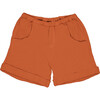 Alain Baby Elastic Waist Organic Shorts, Argile - Shorts - 1 - thumbnail