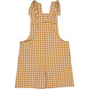 Nathalie Ruffle Strap Playsuit, Caramel Gingham - Overalls - 3