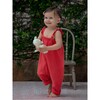 Morgane Ruffle Strap Jumpsuit, Cerise - Rompers - 2