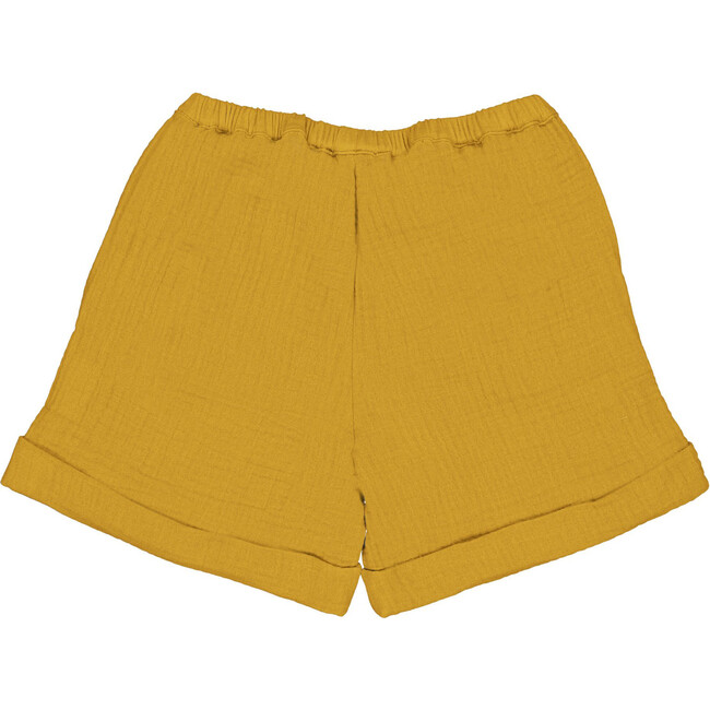 Alain Elastic Waist Organic Shorts, Curry - Shorts - 3