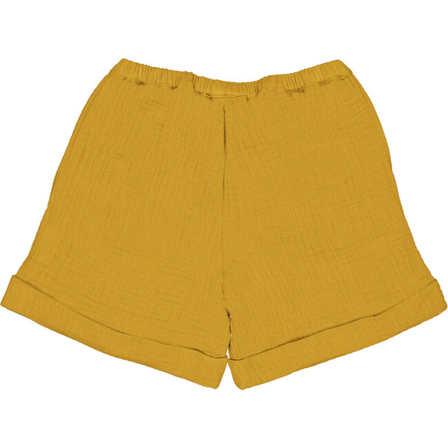 Alain Baby Elastic Waist Organic Shorts, Curry - Shorts - 3