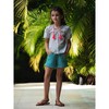 Alain Elastic Waist Organic Shorts, Smoke Blue - Shorts - 2
