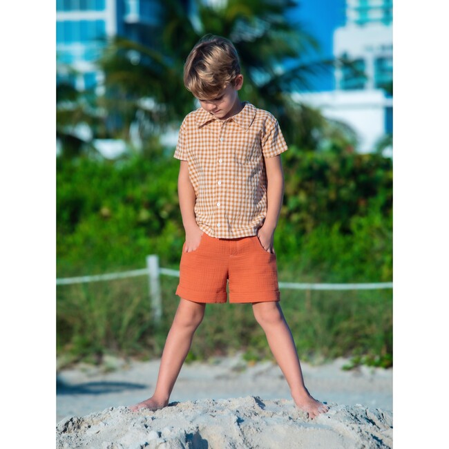 Alain Elastic Waist Organic Shorts, Argile - Shorts - 2