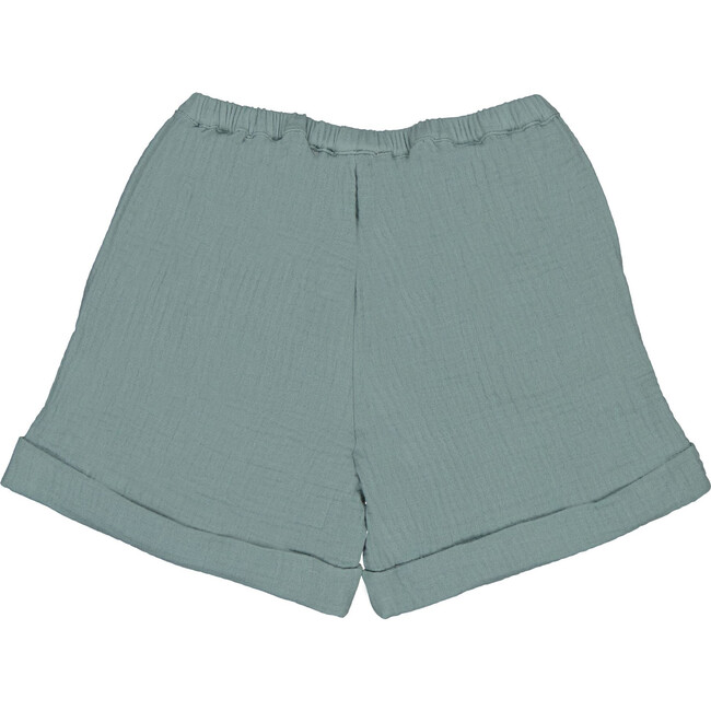 Alain Elastic Waist Organic Shorts, Smoke Blue - Shorts - 3