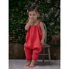 Morgane Ruffle Strap Jumpsuit, Cerise - Rompers - 3