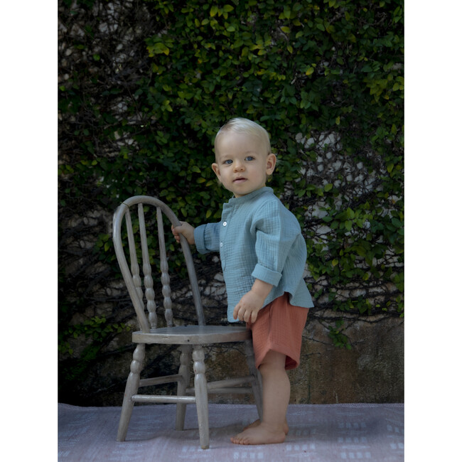 Alain Baby Elastic Waist Organic Shorts, Argile - Shorts - 4