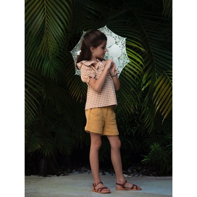 Alain Elastic Waist Organic Shorts, Curry - Shorts - 5