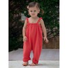 Morgane Ruffle Strap Jumpsuit, Cerise - Rompers - 4