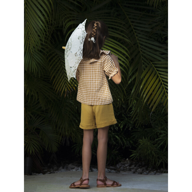 Alain Elastic Waist Organic Shorts, Curry - Shorts - 8