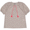 Women's Cecile Pleated Sleeve Blouse, Dalia Violine - Blouses - 1 - thumbnail