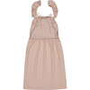 Women's Lara Ruffle Strap Open-Back Dress, Peach Gingham - Dresses - 2