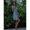 Women's Magali Retro Flattering Cut Dress, Smoke Blue - Dresses - 7