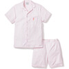 Classic Short Set, Pink Gingham with Flamingo - Pajamas - 1 - thumbnail