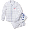 Men's Pajama Set, Nantucket Tattersall with American Flag - Pajamas - 1 - thumbnail