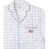 Men's Pajama Set, Nantucket Tattersall with American Flag - Pajamas - 2