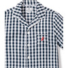 Classic Short Set, Navy Gingham with Lobster - Pajamas - 2