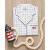 Men's Pajama Set, Nantucket Tattersall with American Flag - Pajamas - 3