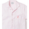 Classic Short Set, Pink Gingham with Flamingo - Pajamas - 3